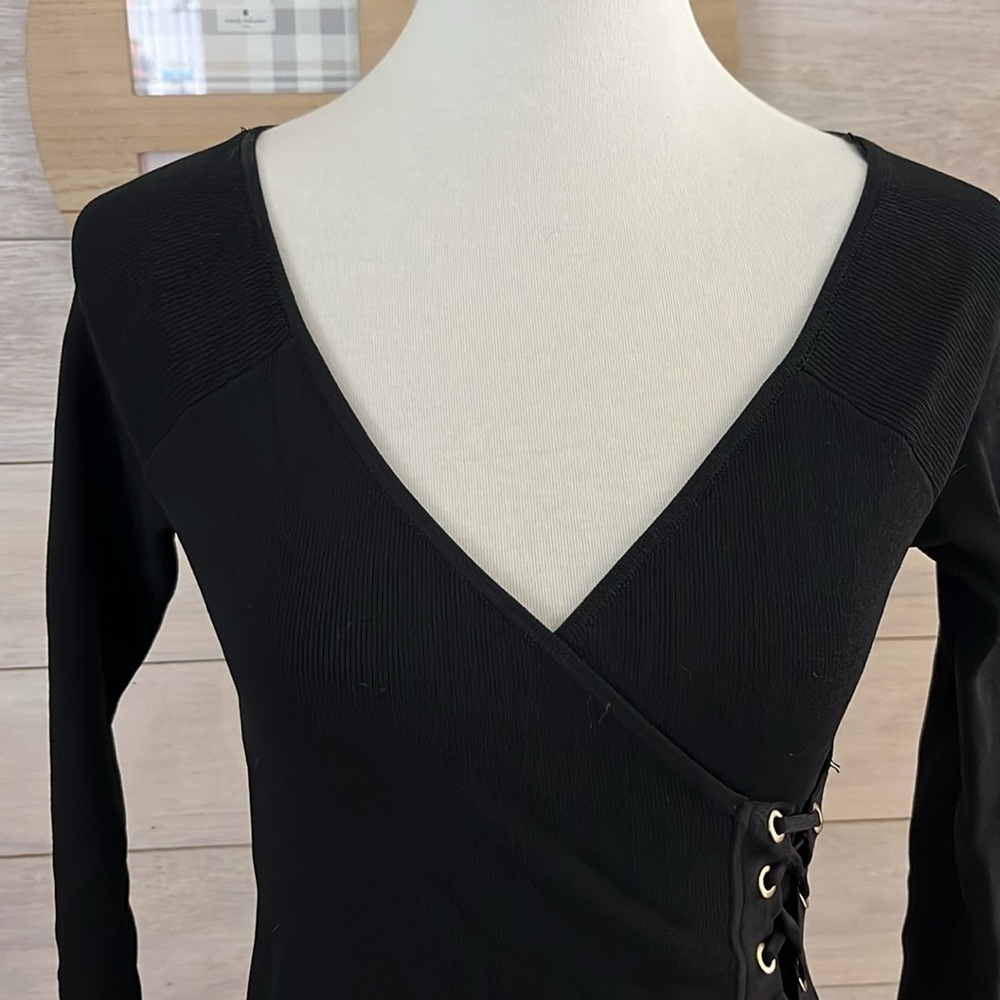 Zara Black Stretch Top S - Picture 3 of 5
